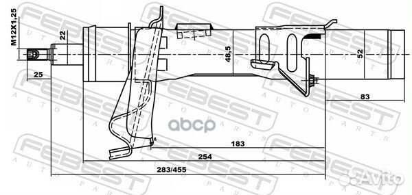 Амортизатор передний правый ford focus CB8 2011