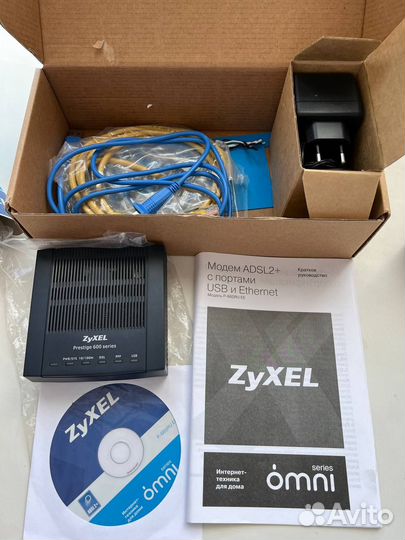 Маршрутизатор/модем adsl2+ zyxel P-660RU EE