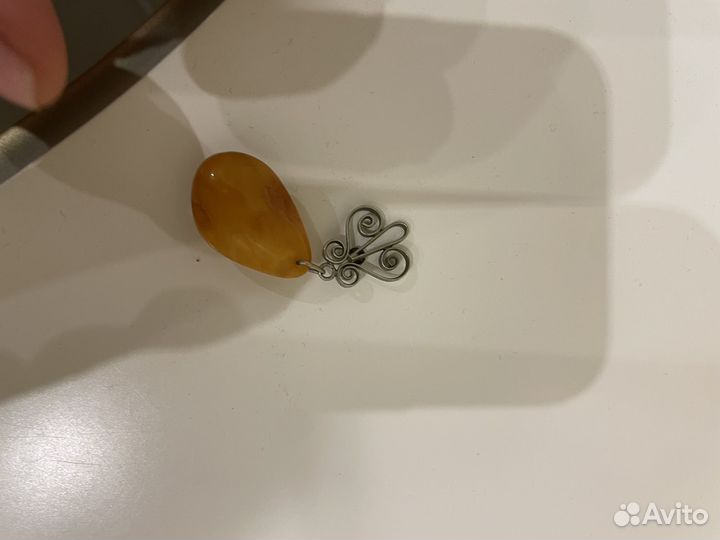 Кулон янтарь СССР