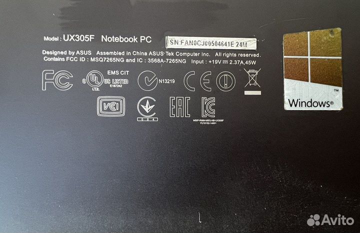 Ультрабук asus zenbook ux305f