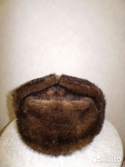 Норковая шапка мужская бу