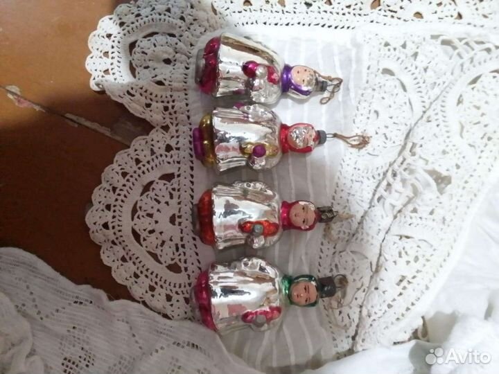 Ёлочные игрушки СССР девочка с игрушкой