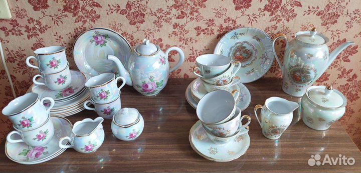 Чайный сервиз гдр (2 сервиза)
