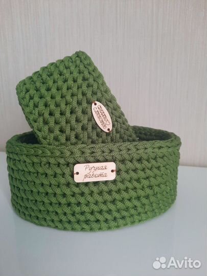 Корзинки вязаные для хранения