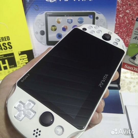 Playstation Vita slim Glacier White прошитая 128гб