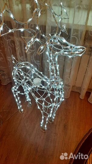 Новогодний олень светящийся