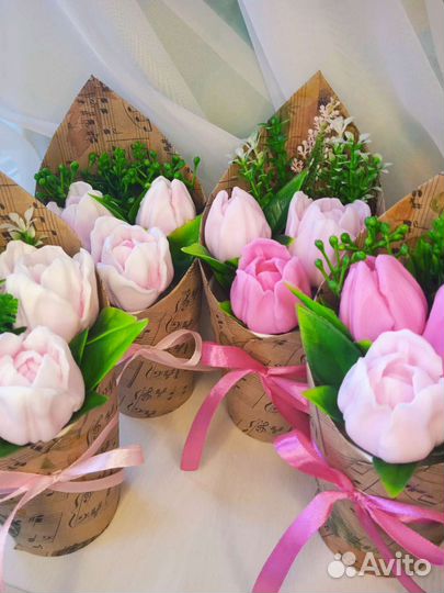 Букет цветов из мыла