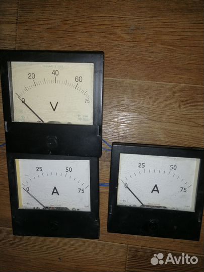 Вольтметры и амперметры СССР 110х110 мм