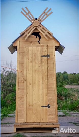 Уличный туалет деревянный ACC338