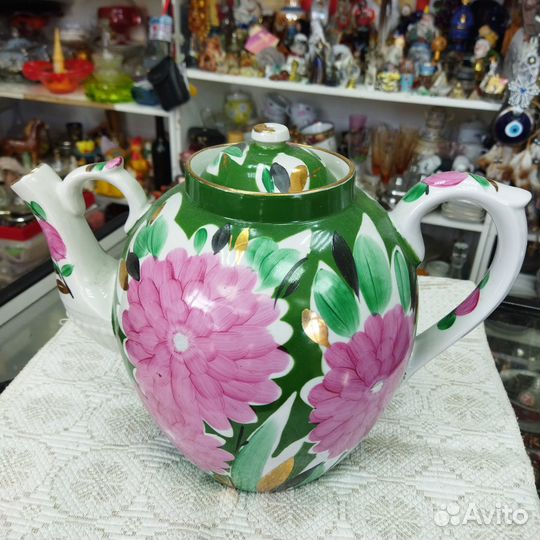 Чайник-гигант доливной двуручный. 4.5 литра Дулево