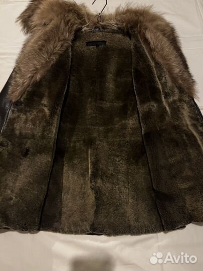 Куртка кожаная женская зимняя 42 44