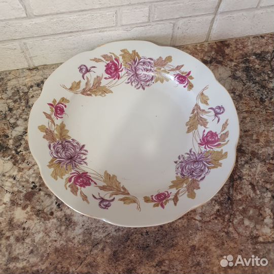 Посуда СССР с клеймом фарфор, цветное стекло