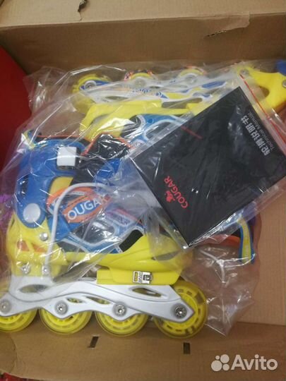 Роликовые коньки детские раздвижные 30-33 Cougar