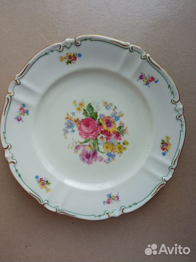 Тарелки, блюдца с цветами Англия, Германия