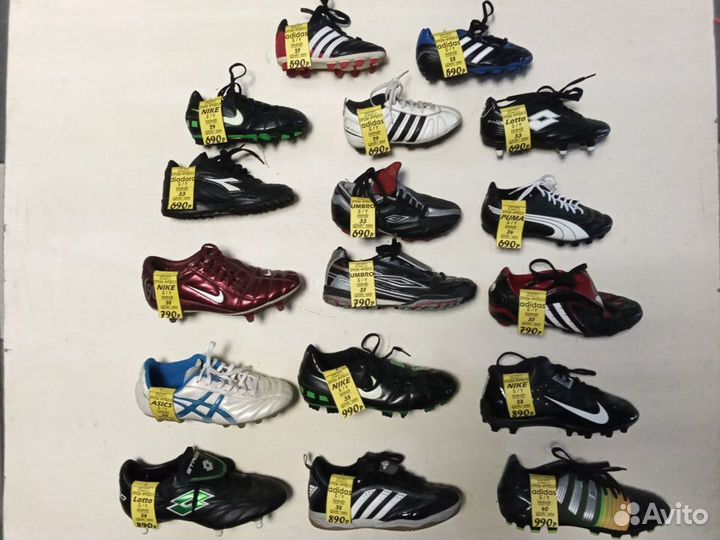 Футбольные бутсы, размеры с 26 по 39, б/у