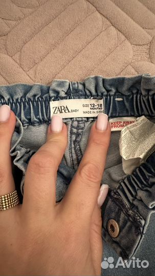 Джинсовая рубашка и джинсы zara