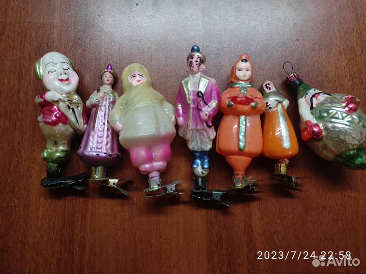 Елочные игрушки СССР на прищепках Нечастые