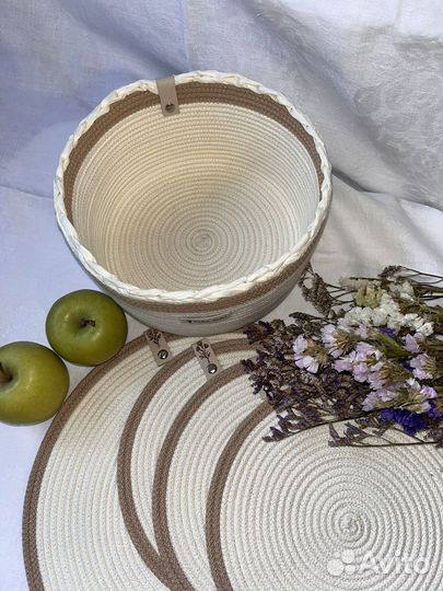 Салфетки из хлопкового шнура