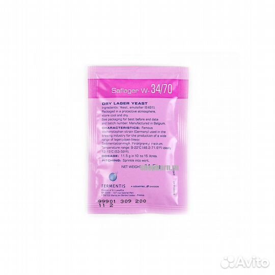 Дрожжи пивные saflager W-34/70