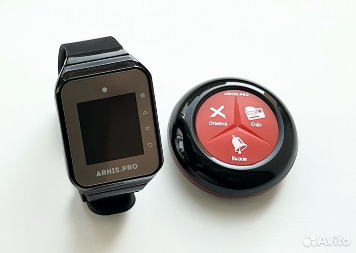 Кнопка вызова официанта и часы. Премиум комплект