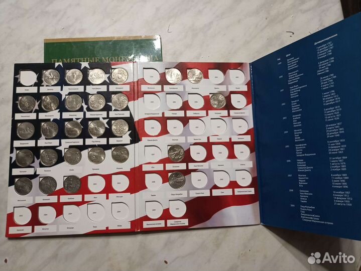 Монеты США 25 центов (квотеры)