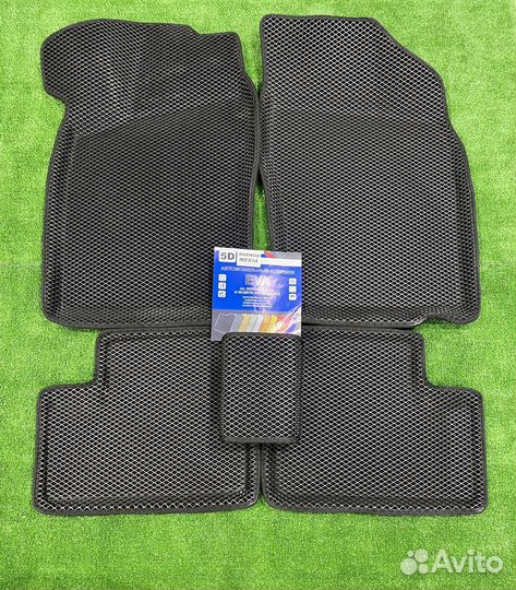 Коврики 5D 3D Ева Эва Дэу Нексия Nexia c бортиками