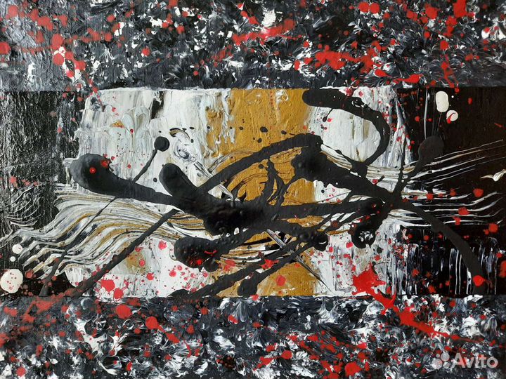 Картина абстракция Интерьерная. Акрил