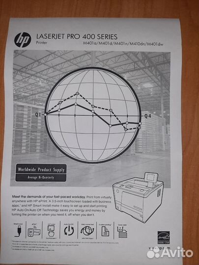 Принтер HP LJ Pro M400 M401d (дуплекс/гарантия 3м)