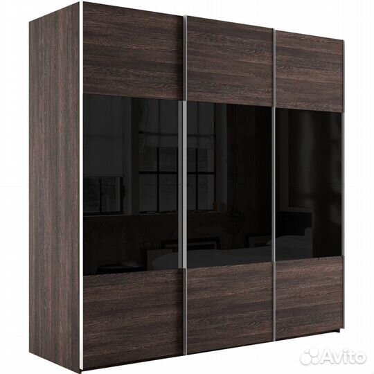 Шкаф-купе Эста 3-х дверный Комби (6 лдсп / 6 Черны