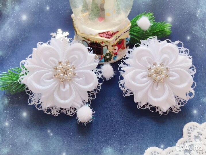 Бантики снежинки