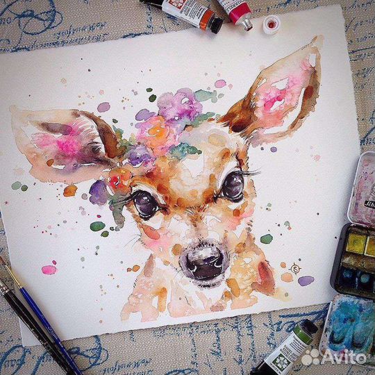 Картинки акварелью на заказ