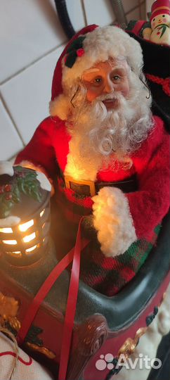 Дед мороз в карете с оленями