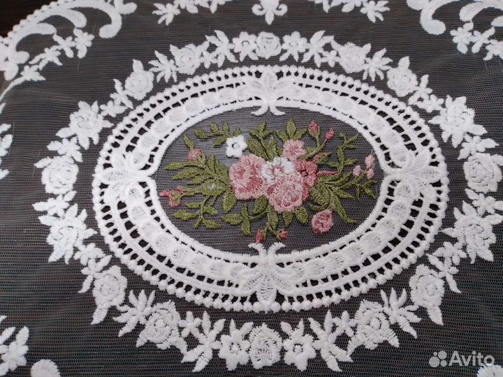 Салфетка ажурная белая