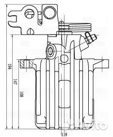 Суппорт торм. для а / м vw caddy (04) зад. лев. d4