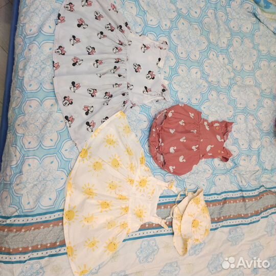 Платье, боди hm 68-74