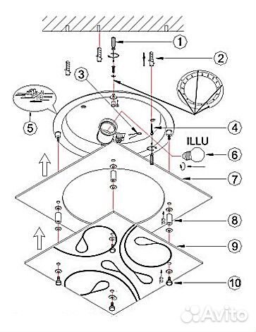 Накладной светильник Globo Jasmina 40408