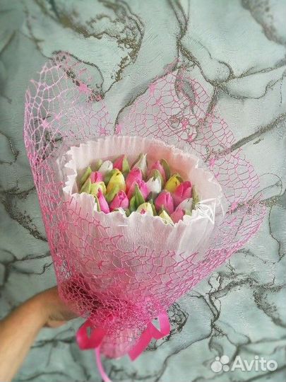 Букет съедобных тюльпанов для любимой мамы