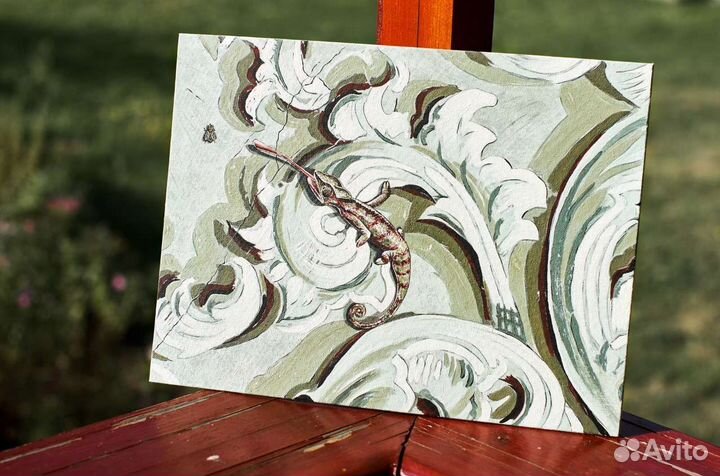 Картина акрилом на холсте За секунду до