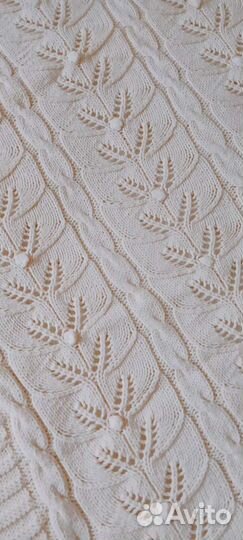 Вязаный плед ручная работа