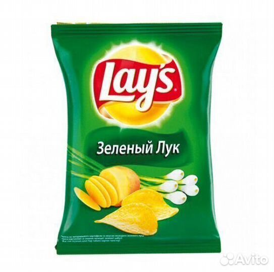 Чипсы картофельные Лейс (lays) Зеленый Лук 81г