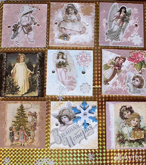 Новогодние флажки / гирлянда Дети и Рождество