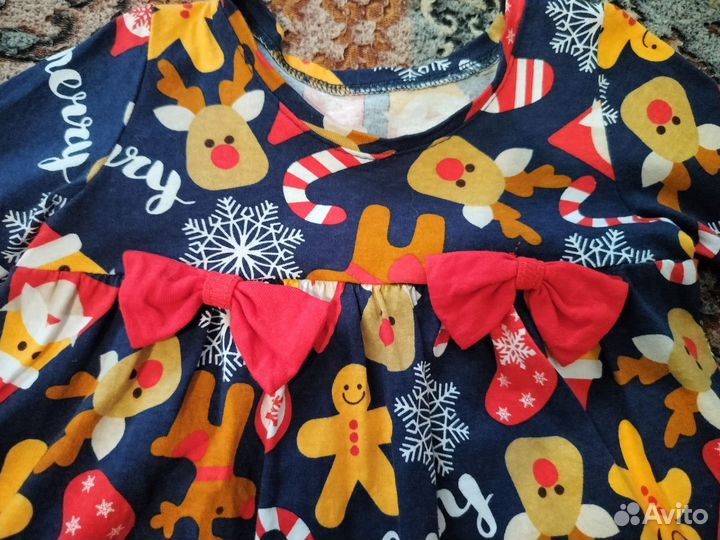 Новогоднее платье 68-74