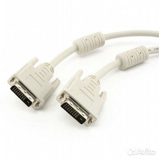 Кабель DVI-D Dual Link, экран., 2 м, 2 фильтра