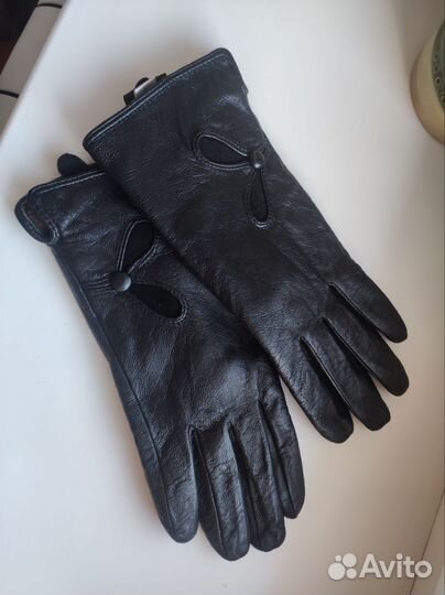 Перчатки женские кожаные, разм. 7,5