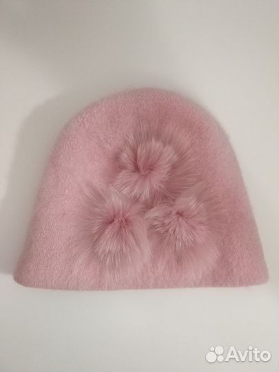 Шапка на девочку 5-8 лет