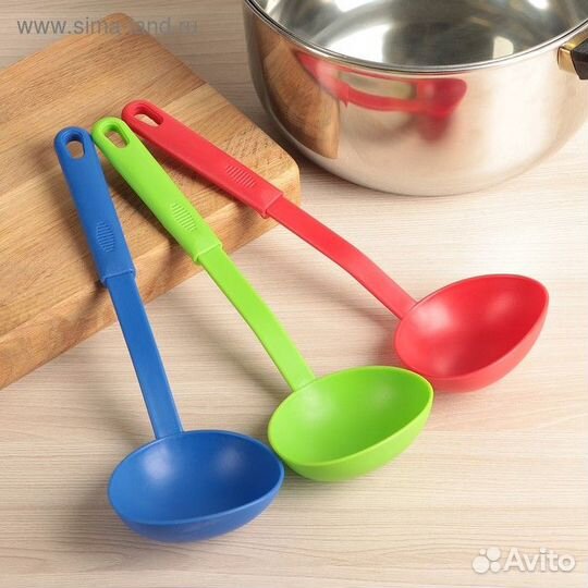 Половник Доляна «Радужный», 31 см, цвет микс