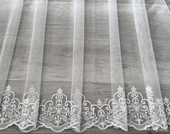 Тюль Грек Сетка 2 вида вышивки