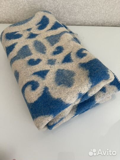 Одеяло детское шерстяное СССР 90х140