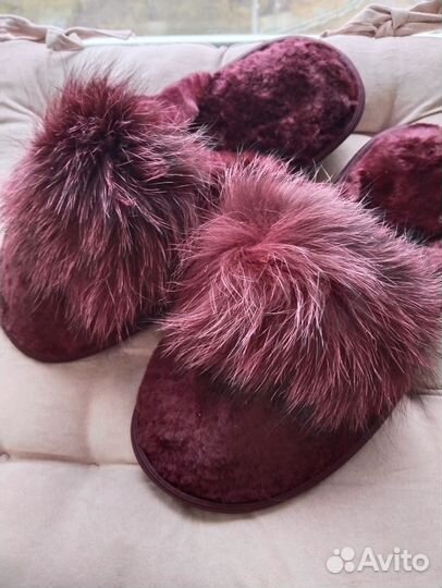 Тапочки натуральный мех размер. 39- 40