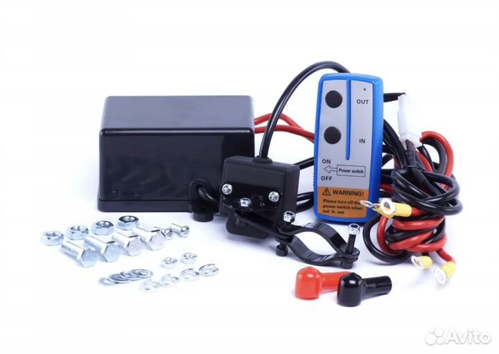 Лебедка автомобильная 12в 4000lbs сталь